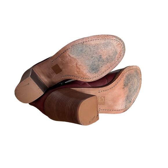 Rivet & Thread  Burgundy Ankle Boots Size 10 - Picture 8 of 11